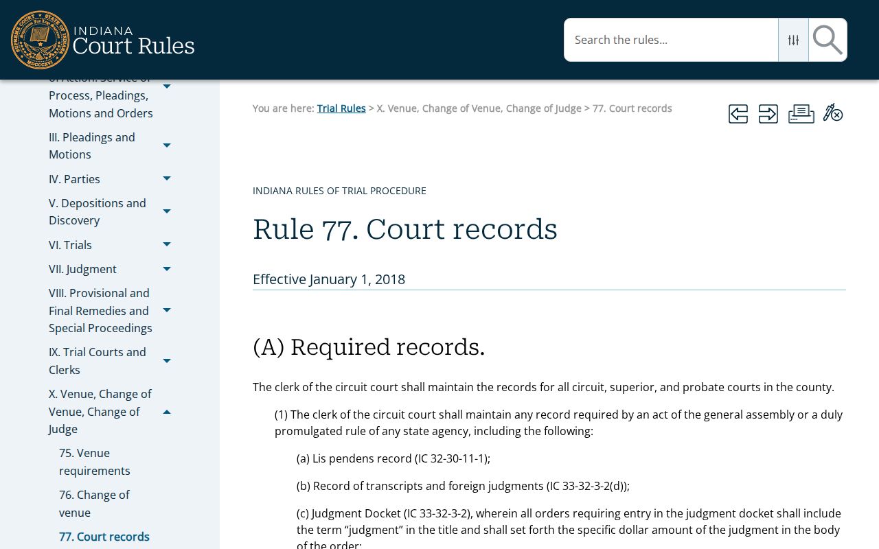 Henry County court records CCS and RJO rule
